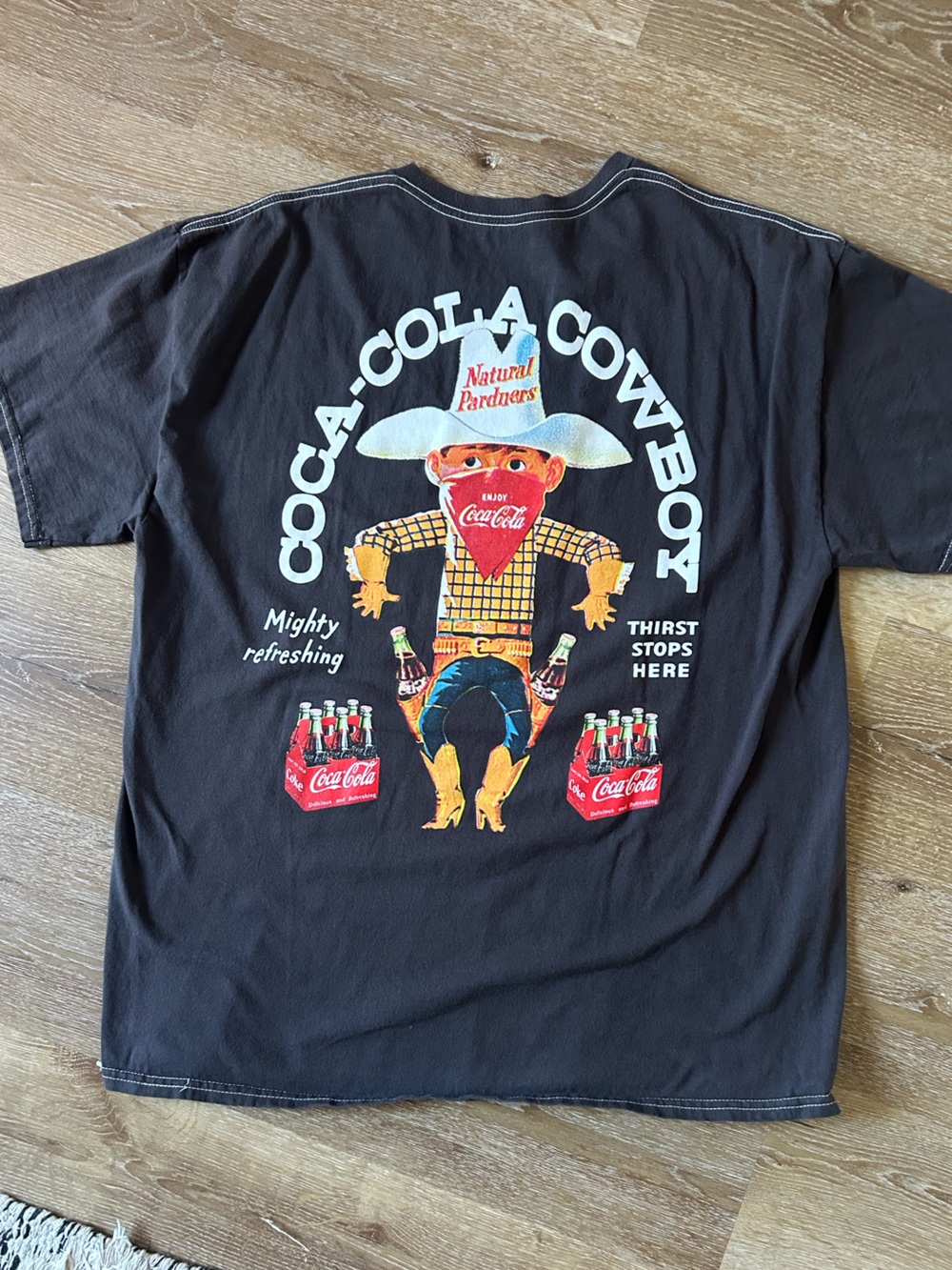 Men’s Coca-Cola Cowboy Graphic T-Shirt - Charcoal Grey